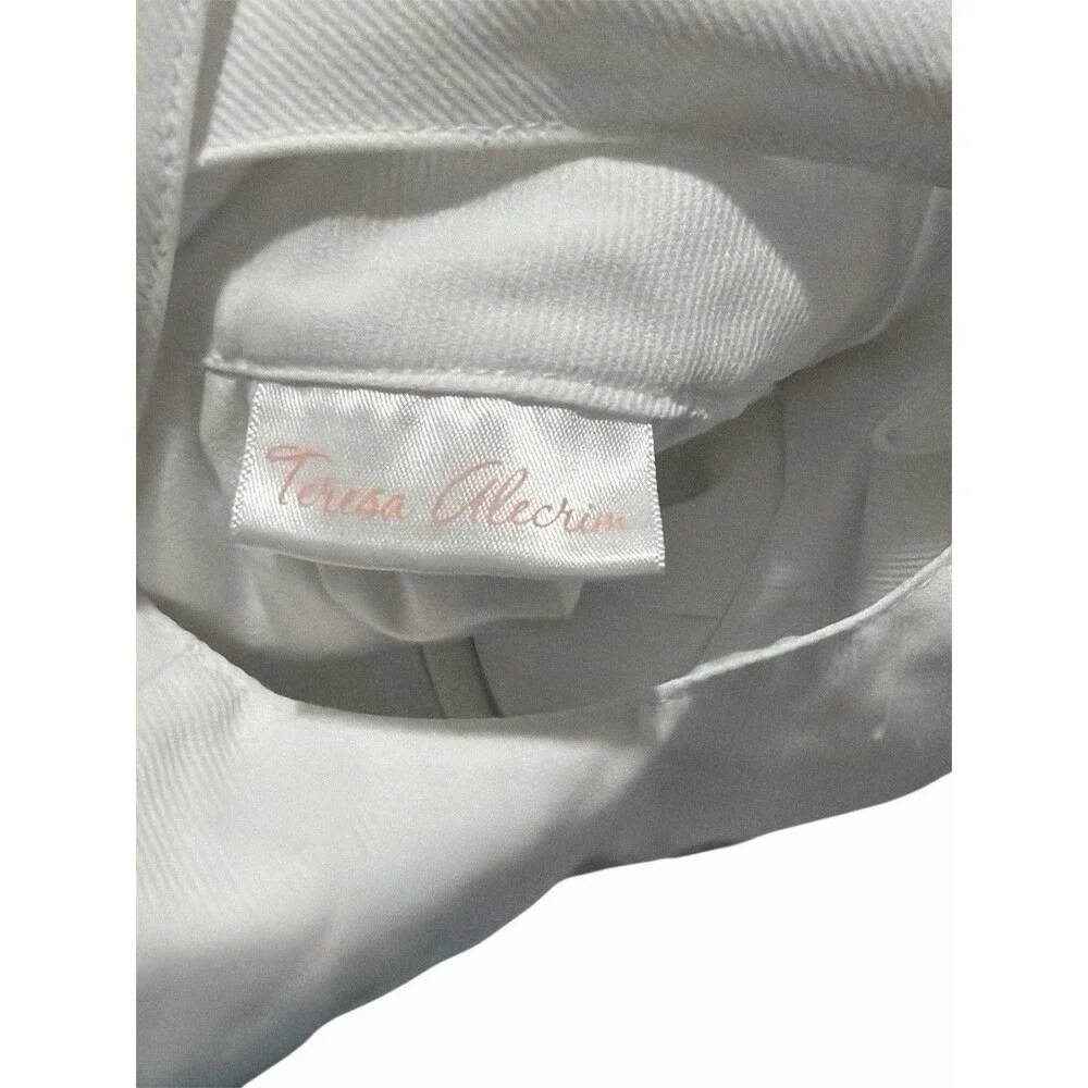 Teresa Alecrim Baby Girl White Dress 3–6 Months Sleeveless‎ Embroidered Birds